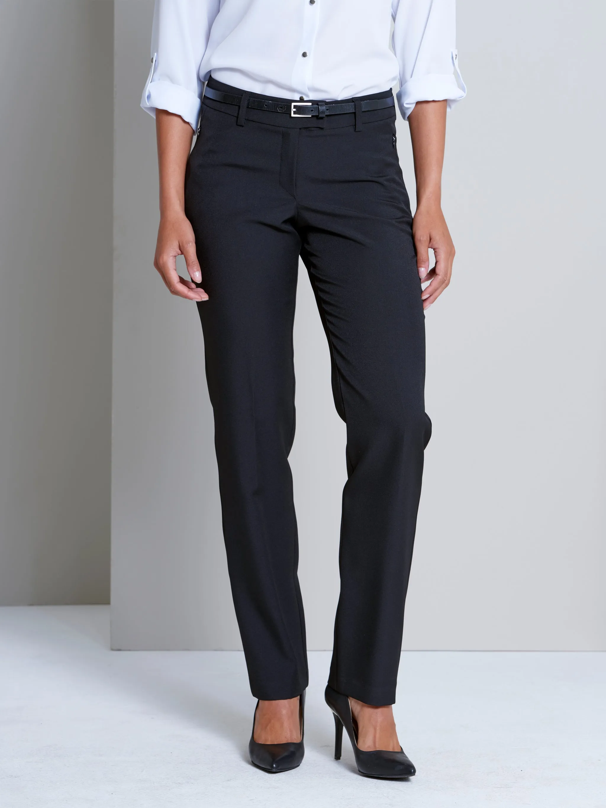 Calista low rise pants - black