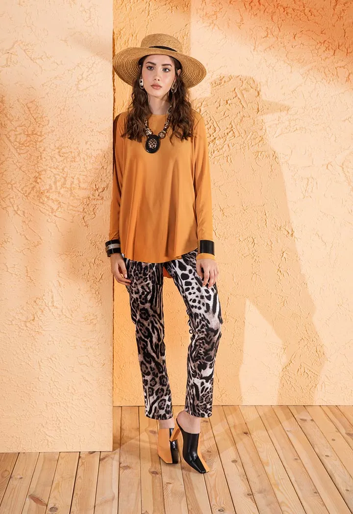 Choice Animal Print Jegging Pants Printed Multi