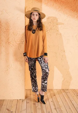 Choice Animal Print Jegging Pants Printed Multi
