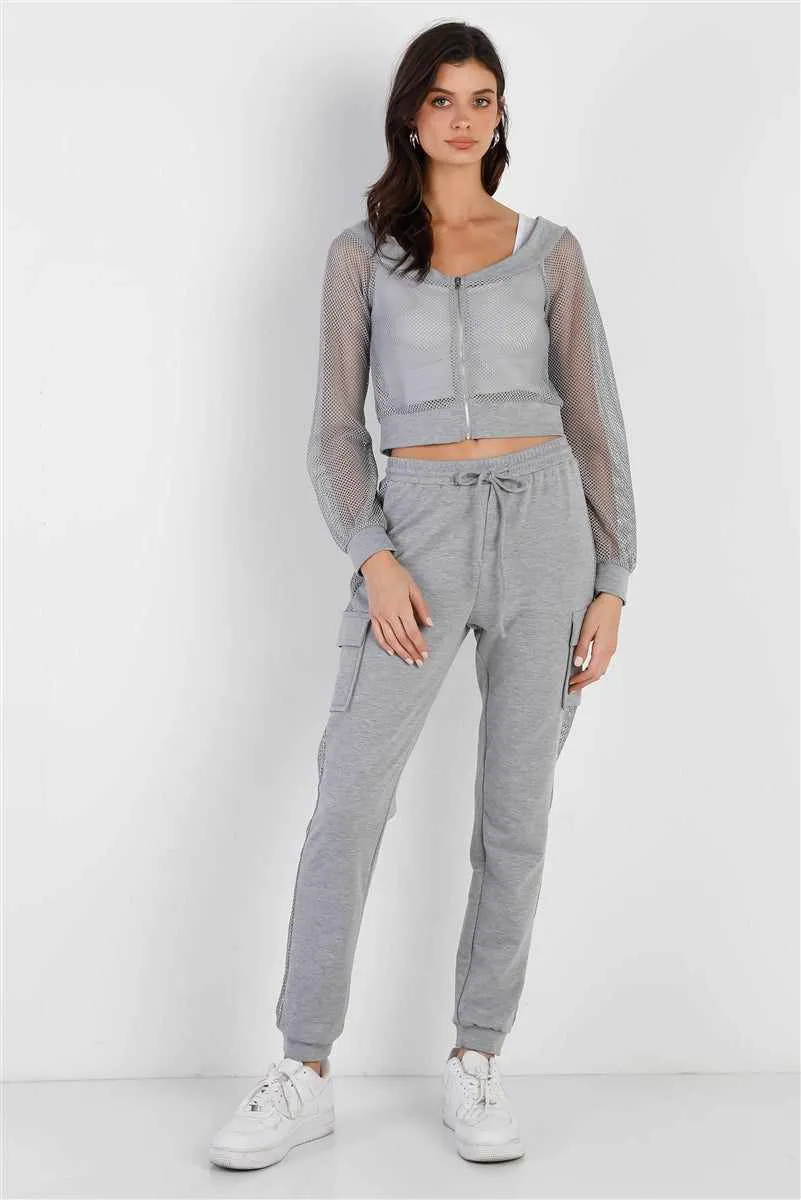 Heather Grey Top & Pants Set