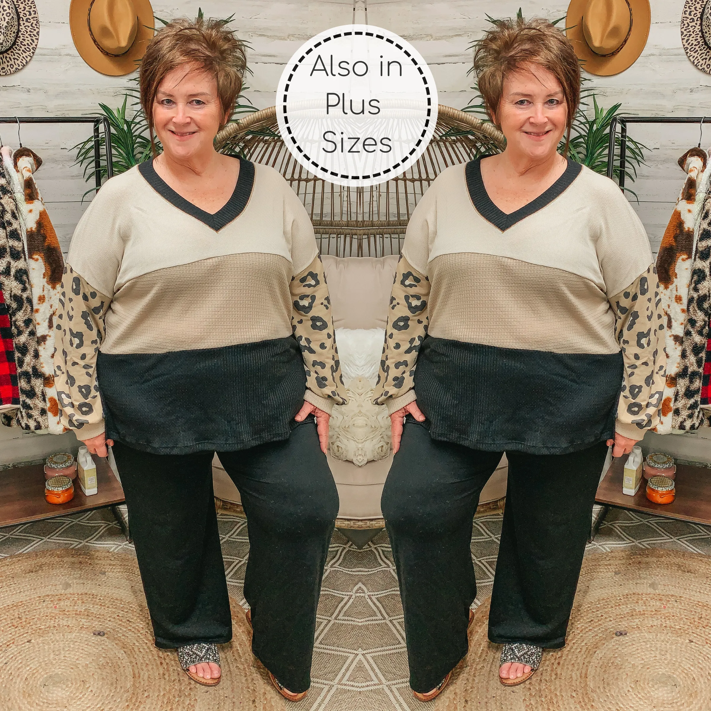 Let's Stay Home Wide Leg Lounge Pants with Pockets in Black