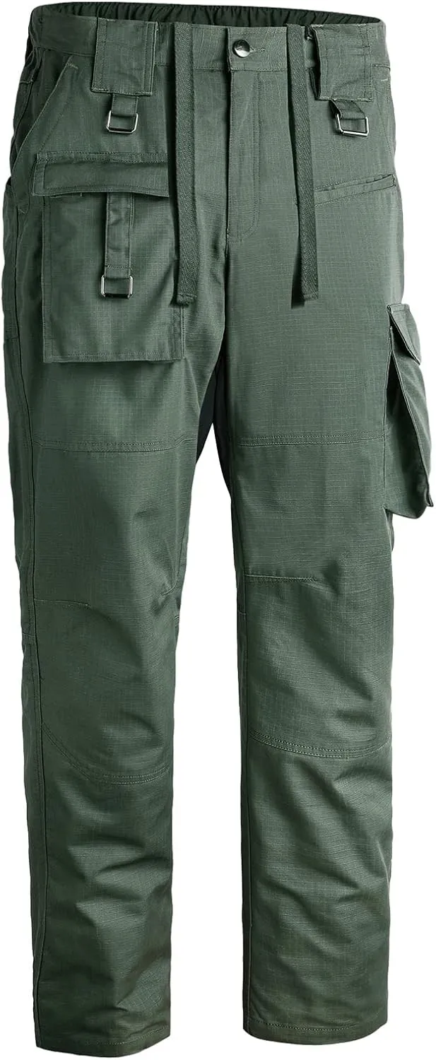 Mens Cargo Trouser Combat Pants Multi Pockets Tactical Work Trouser Outdoor Snowboard Pants