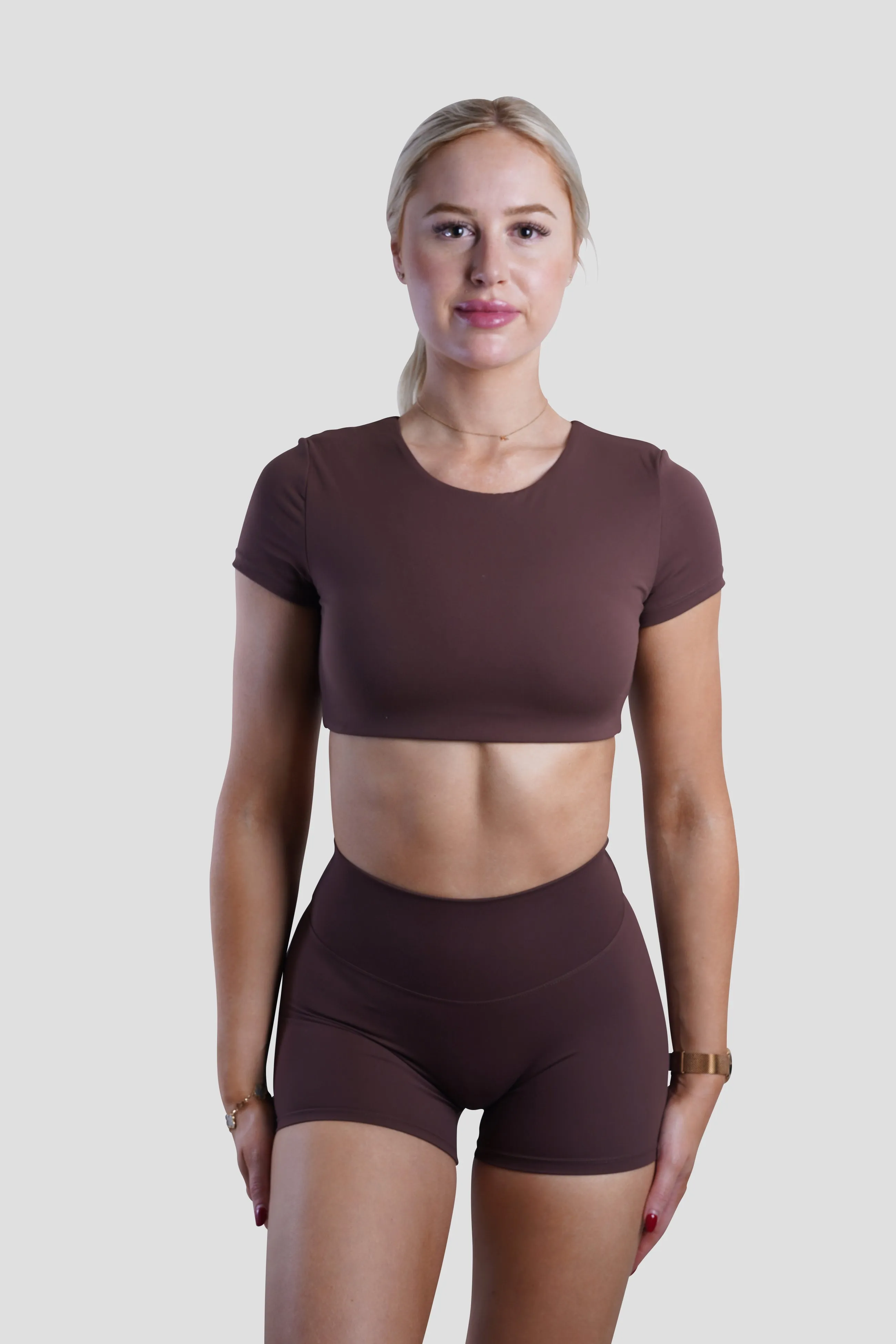 SLEEK TOP SHORT SLEEVE - ESPRESSO